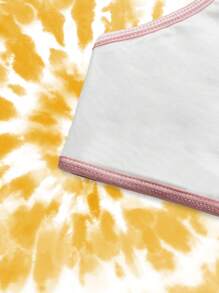 GARFIELD | SHEIN Conjunto de 3 piezas para niña preadolescente: Ropa interior tipo top con almohadilla extraíble, estampado de dibujos animados coloridos y cómodos - Blanco - Ver 6