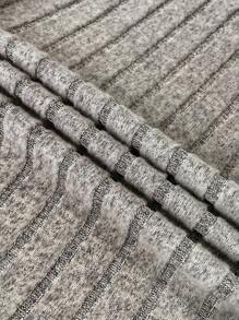 SHEIN Clasi Women Fleece Fabric Patchwork Leopard Print Dress