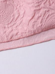 SHEIN Tween Girls Elegant Solid Color Long Sleeve Embossed Dress With Hat And Bag Set, Autumn/Winter - Pink - View 6