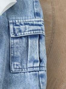 SHEIN 2 pièces Ensemble décontracté pour bébé garçon : sweatshirt à manches longues col rond avec imprimé lettres et pantalon cargo, automne