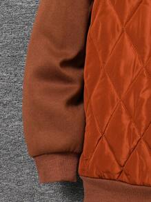 Bộ 2 món/bộ áo khoác parka mùa đông dày ấm áp thường ngày cho bé trai tuổi teen và quần nỉ dệt kim rộng rãi - Nhiều màu - Xem 7