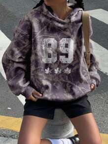 Attitoon Sudadera con capucha de estilo vintage casual con estampado de camuflaje para mujer, adecuada para otoño/invierno