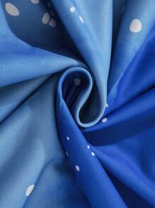 ROMWE MEN Street Life Áo nỉ trùm đầu có mũ khóa kéo phía trước màu gradient cho nam - Màu xanh lam - Xem 5