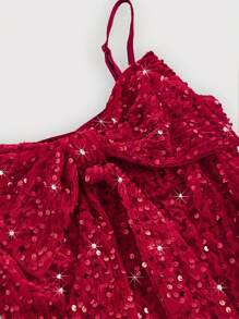 SHEIN MOD Váy đỏ đính sequin cho nữ, Váy dạ hội dự tiệc cocktail, Váy thanh lịch, Trang phục tặng quà cho phụ nữ, Năm mới, Váy dự tiệc Valentine, Váy đêm giao thừa, Năm mới, Quần áo Valentine cho phụ nữ, Váy ông già Noel, Váy đỏ - Đỏ - Xem 3