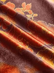 ROMWE Hippie Váy họa tiết hoa dây mảnh phong cách cổ điển cho nữ có viền tua rua - Vàng - Xem 2