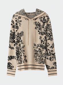 Linhara 2 件简约纯色印花大码女士毛衣套装，适合万圣节、新年、情人节、感恩节、圣诞节、复活节、国庆节、除夕派对，适合冬季 - 卡其色 - 查看 4