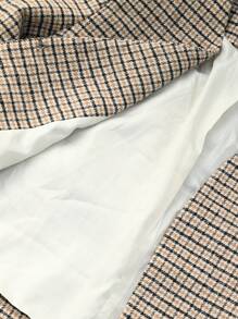 GENKIRA Women Retro Plaid Cardigan Jacket + Mini Skirt 2pcs Set, Autumn/Winter Fall Cloth For Women - Multicolor - View 7