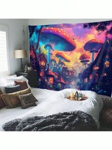 1 件蘑菇设计壁挂适用于房间墙壁装饰、家居装饰 - 彩色 - 查看 5