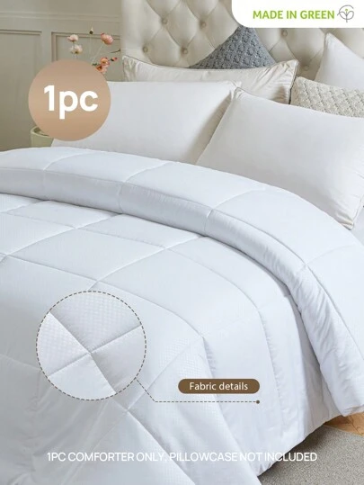 1pc Comforter - Quilted Comforter, All Season Duvet, Down Alternative Bedding Comforter With Corner Tabs