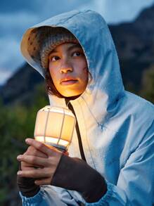 In My Nature 女式户外防水雨衣，连帽中长款 - 淺藍色 - 查看 13