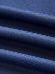 SHEIN BASICS Casual Solid Color Knit Low-Waist Wide Leg Women Sweatpants, Cozy Chic, Daily Commute, - Navy Blue - View 4