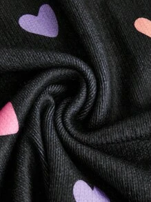 Maryam Alam Sweater Wanita Bergaya Y2K dengan Motif Hati Berwarna-warni, Cocok untuk Liburan, Festival, dan Acara di Ibiza. - Hitam - View 4