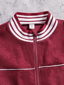 SHEIN Sudadera con capucha y pantalones casuales y cómodos con estampado de cuadros para niños y adolescentes