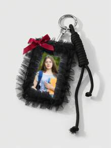 ROMWE Kawaii 1 chiếc viền ren đen phong cách Goth, dây đeo có thể điều chỉnh bằng nơ ruy băng đỏ, phụ kiện thời trang cá nhân, phù hợp cho nhân viên văn phòng, sinh viên, trang phục hàng ngày, quà tặng ngày lễ - màu đen - Xem 9