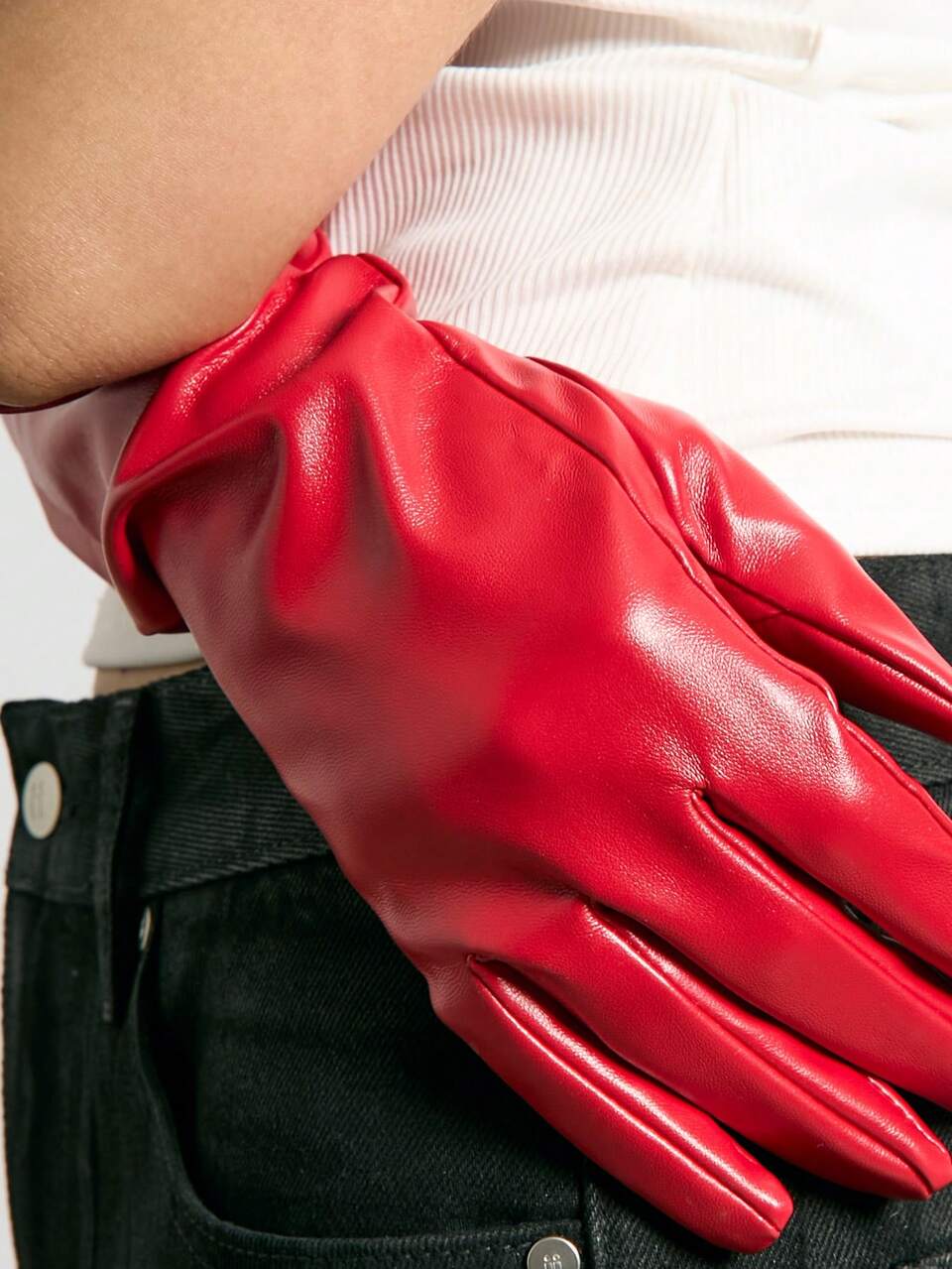 AiiRZ Luxury Long Opera Length Faux Leather Gloves Evening Formal Wear Winter Accessory Wedding Party Special Occasion Statement Fashion Elbow Length