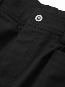 DAZY Pantalones cargo informales y versátiles de unicolor con cordón para hombre