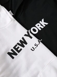 Tween Girls Letter Print Long Sleeve Casual Hoodie Sweatshirt Multi-Piece Set