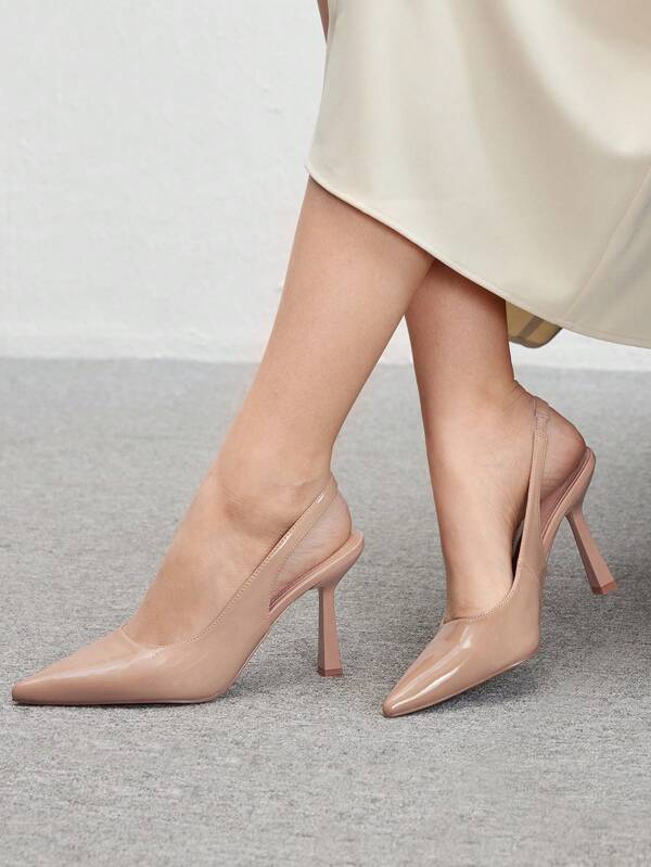 CUCCOO BIZCHIC Women's Pointed Toe Fashion Open Toe High Heel Pumps Spring Shoes Spring Break Easter