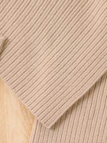 Tween Girls Tween Fashion Knit Sweater Cape & Pants 2 Pieces Set, Autumn/Winter - Apricot - View 5