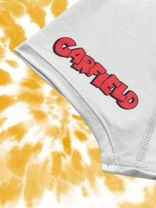 GARFIELD | SHEIN Quần lót Boxer thoải mái in họa tiết hoạt hình dễ thương và vui nhộn cho bé trai 2 chiếc/gói - Nhiều màu - Xem 3