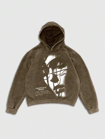 Street Life Herren Vintage gewaschener, verwaschener Acid-Washed Hoodie