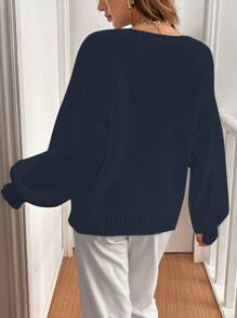 Chiquease Cárdigan de punto de unicolor con cinturón anudado delantero para mujer, se puede usar sobre una camiseta - azul real - Ver 2