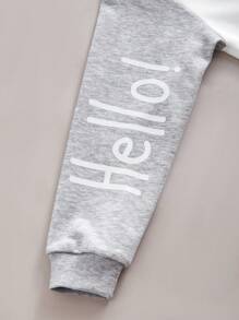 Tween Girls Cute Animal Graphic Black & White Sweatshirt, Suitable For Spring/Autumn/Winter - Multicolor - View 6