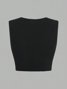 SHEIN EZwear 3 件套女士针织休闲无袖背心套装 - 彩色 - 查看 4
