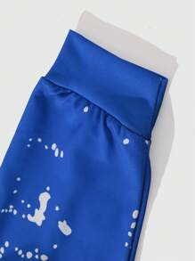 ROMWE MEN Street Life Áo nỉ trùm đầu có mũ khóa kéo phía trước màu gradient cho nam - Màu xanh lam - Xem 3