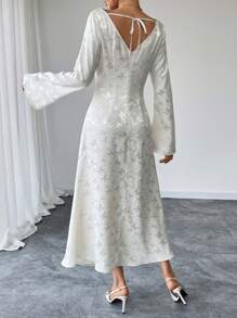 Chiquease Elegant Solid Woven Flare Bodycon Dress Fall Cloth For Women