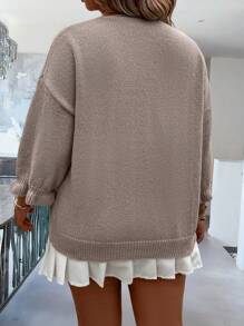 Calvaya Plus Size Women Cardigan Sweater With Tie Detail, New For Autumn/Winter