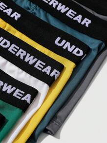 6pcs Teens Briefs With Letter Waistband