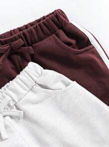 SHEIN 2pcs Baby Girl Cute Cartoon Rabbit Print Casual Sweatpants Set, Autumn/Winter - Multicolor - View 6