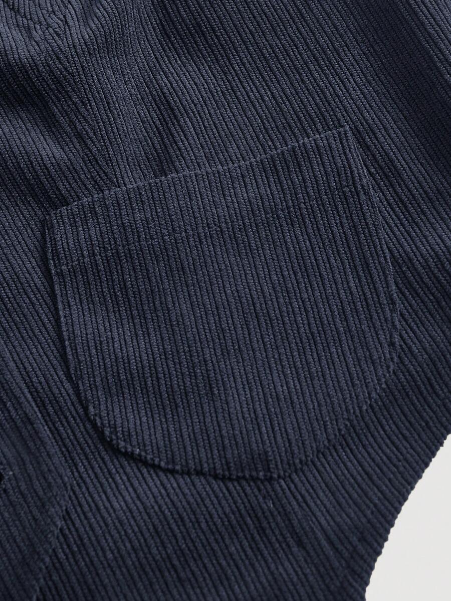 SHEIN MOD 1pc Women Plain Color Front Button Sleeveless Pocket Casual