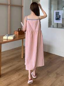 DAZY 撞色饰边细肩带正面纽扣开合简约休闲睡衣