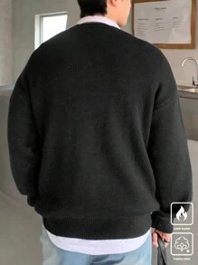 Claim Dot Men's Letter Pattern Round Neck Long Sleeve Casual Sweater For Autumn And Winter - Multicolor - View 4