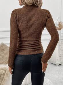 SHEIN Clasi Camiseta térmica de manga larga y ajustada para mujer en invierno, prendas de invierno para mujer