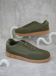 SHUZIA Giày thể thao thường ngày thoáng khí Giày đi bộ thoải mái cho ngày lễ năm mới Valentine - Màu xanh Ô liu - Xem 2