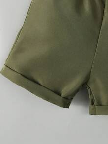 Souflis Souflis 2pcs Young Boy Summer Outfit Set 2024 New Fashion Clothes Short Sleeve Suit Stylish Clothing Summer Summer Holiday