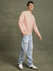 Quần Jeans Ống Đứng Rách Denim Cotton Cao Cấp 93% Cho Nam - Rửa nhẹ - Xem 8