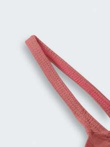 男士弹力柔软性感黑色网状蕾丝丁字裤内裤，带 U 型袋，低腰