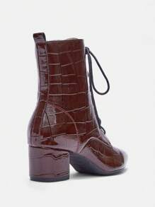 CUCCOO BIZCHIC 法式复古踝靴2024新款秋冬时尚百搭细高跟短靴女圣诞新年节日情人节