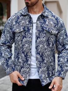 Manfinity Homme Áo khoác Cardigan họa tiết cổ điển cho nam, mùa thu - Nhiều màu - Xem 5