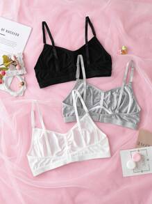 Set de 3 prendas íntimas cómodas y minimalistas para adolescentes