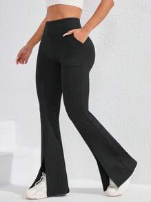 1 Stück Damen einfarbige hochbundige slim fit Sporthose, Lässig für den täglichen Gebrauch
