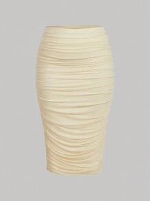 SHEIN MOD Bộ 2 chiếc nơ xoắn ngọt ngào cổ điển cỡ lớn trang trí xếp nếp - Màu be - Xem 5