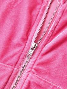 Tween Girl Urban Chic Solid Color Knit Hooded Cardigan Set