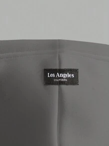 Manfinity VCAY Áo hoodie túi Kangaroo in khẩu hiệu thường ngày cho nam, lót nhiệt, thu/đông - Màu xám đen - Xem 4