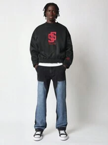 SUMWON Colour Blocking Flare Fit Carpenter Jean - Multicolor - View 3