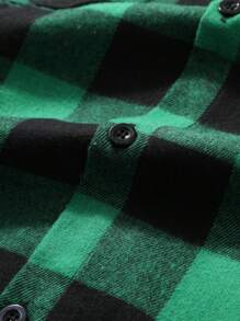 Manfinity Hypemode Camisa casual de manga larga con botones frontales, unicolor y parches para hombre